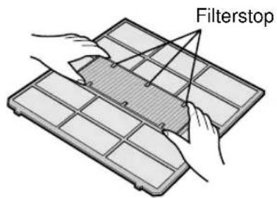 SHARP AEXM18CR - VERVANGING VAN HET STOFOPVANGFILTER (GRIJS) - 1