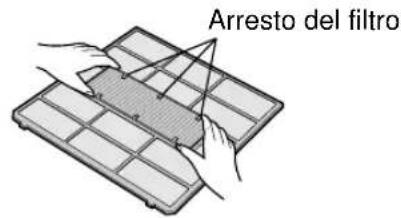 SHARP AEXM18CR - IMPOSTAZIONE DEL FILTRO DI ACCUMULO DELLA POLVERE E DEL FILTRO DEODORANTE - 2