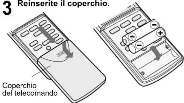 SHARP AEX12HR - INSERIMENTO DELLE BATTERIE - 1