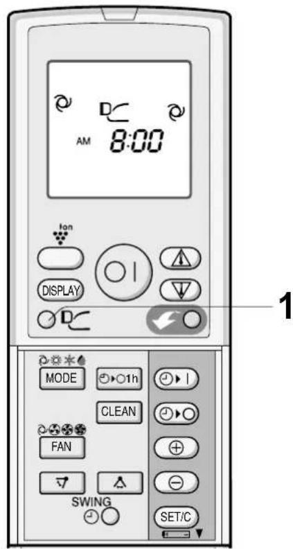 SHARP AEX12HR - Pendant le fonctionnement, appuyer sur la touche de DEBIT d'air progressif. - 1