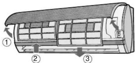 SHARP AEX10BEC - REINIGUNG DER FILTER - 1