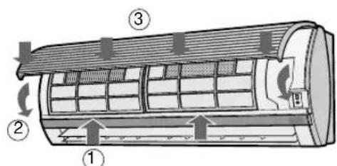 SHARP AEX10BEC - POSITIONNER LE FILTRE A POUSSIÈRE ET LE FILTRE DESODORISANT - 4