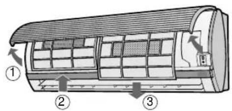 SHARP AEX13BE - DE FILTERS REINIGEN - 1
