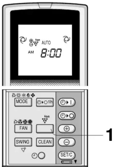 SHARP AEX13BE - OPERAÇÃO DO PLASMACLUSTER - 1
