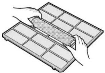 SHARP AEX13BE - LIMPEZA DO FILTRO DESODORIZANTE (VERDE) - 1