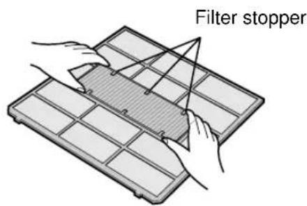 SHARP AEX08BEC - CHANGING THE DUST COLLECTION FILTER (GRAY) - 1