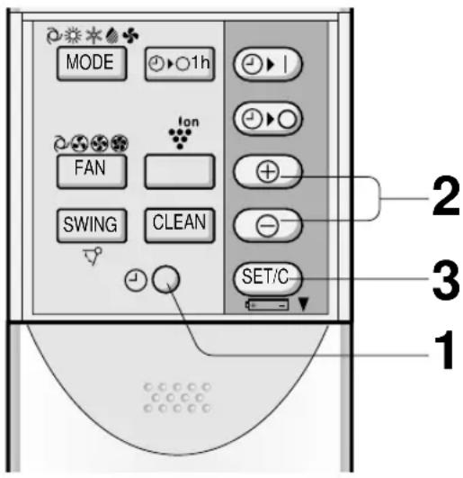 SHARP AEX08BEC - IMPOSTAZIONE DELL'ORA ATTUALE - 1