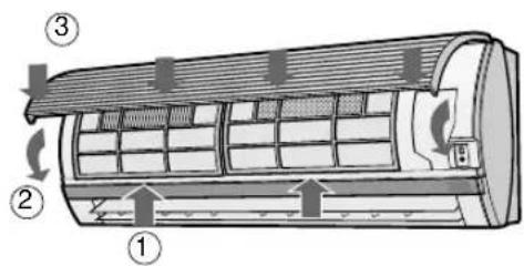 SHARP AEX08BEC - CLEANING THE FILTERS - 3