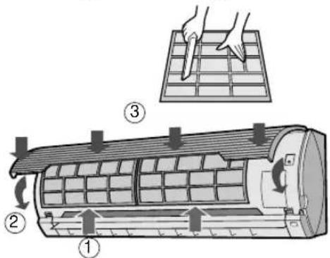 SHARP AEA24CE - CLEANING THE FILTERS - 2