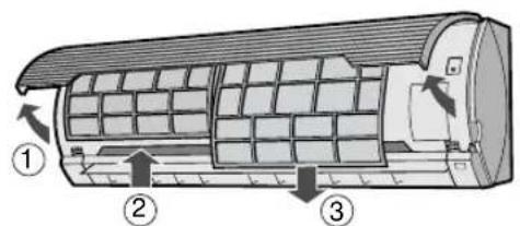 SHARP AEA24DR - CLEANING THE FILTERS - 1