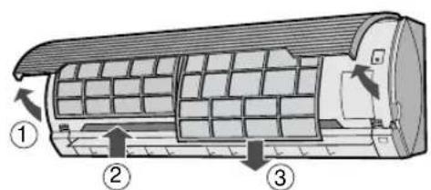 SHARP AEA18DR - CLEANING THE FILTERS - 1