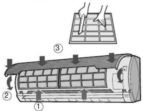SHARP AEA18DR - CLEANING THE FILTERS - 2