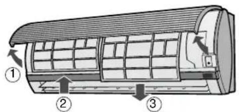 SHARP AEA12CR - CLEANING THE FILTERS - 1
