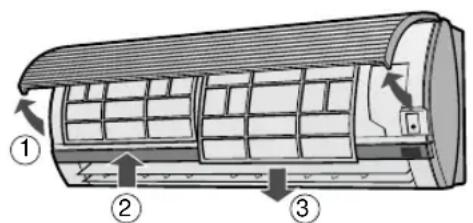 SHARP AEA09CR - LIMPIEZA DE LOS FILTROS - 1