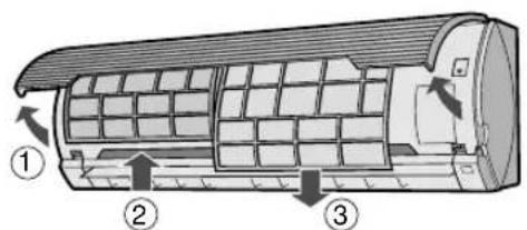 SHARP AEA18CE - CLEANING THE FILTERS - 1