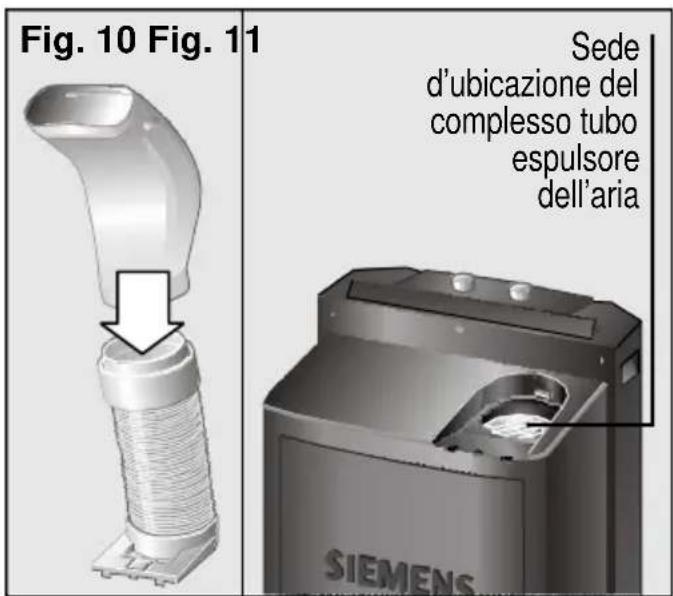 Fig. 10 Fig. 11 Sede d'ubicazione del complesso tubo espulsore dell'aria SIEMENS