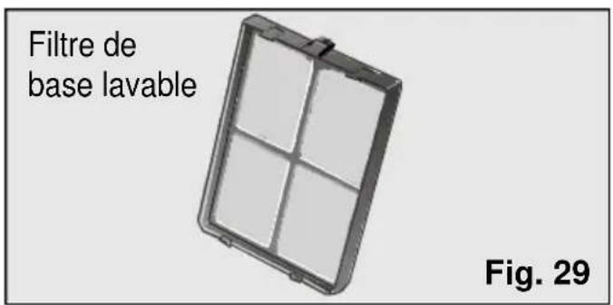 Filtre de base lavable Fig. 29