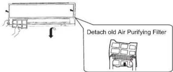 HAIER AS18GN3ERA - Detach the standard air filter - 1