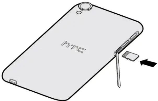 HTC Desire 820G Plus Dual sim - 插入記憶卡 - 1