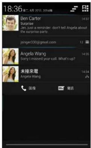 HTC Desire 820G Plus Dual sim - 通知面板 - 2