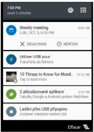 HTC Desire 826 Dual sim - Panneau Notifications - 2