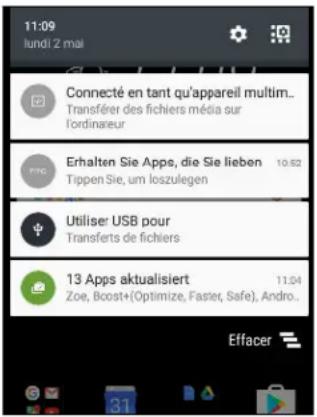 HTC Desire 10 lifestyle - Panneau Notifications - 2