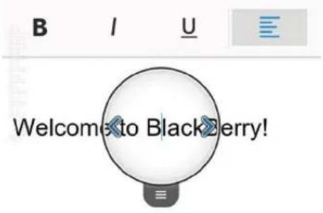 BLACKBERRY Passport 10.3 - Déplacer le curseur - 1