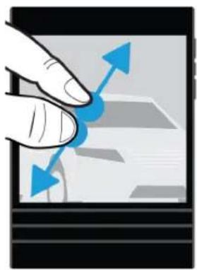 BLACKBERRY Passport 10.3 - Effectuer un zoom avant ou arrêté à partir de l'écran - 1