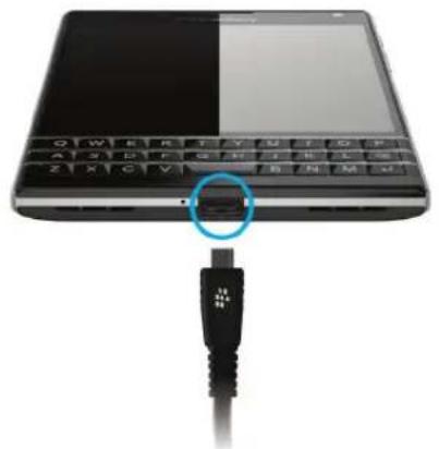 BLACKBERRY Passport 10.3 - Recharger votre terminal - 1