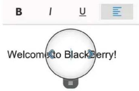 BLACKBERRY Leap STR100 - Déplacer le curseur - 1