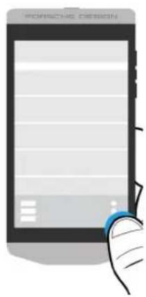 BLACKBERRY Porsche Design P9982 - Comment accéder au menu ? - 1
