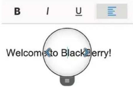 BLACKBERRY Porsche Design P9982 - Déplacer du texte - 2