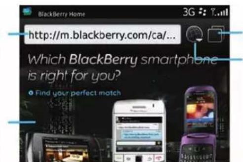 BLACKBERRY Curve 9370 - Le navigateur: aperçu - 1