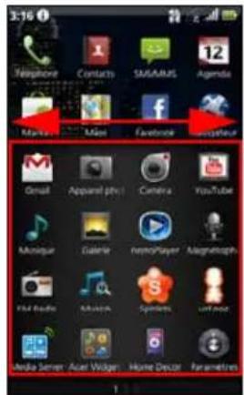 ACER Stream S110 - Le menu des applications - 1