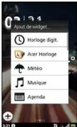 ACER Stream S110 - Ajouter ou supprimer des widgets - 2