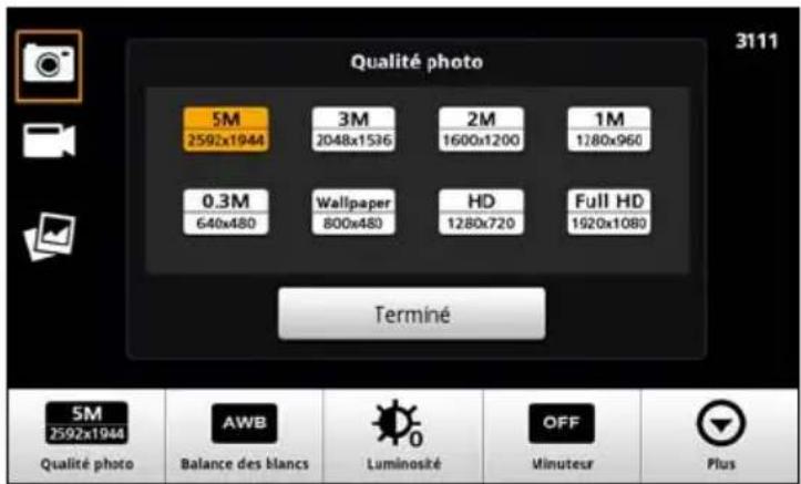 ACER Stream S110 - Icônes et indicateurs de l'appareil photo - 1