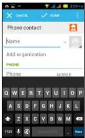 ACER Liquid Z4 Duo - Ajouter contact - 2