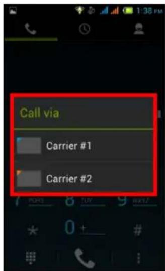 ACER Liquid Z4 Duo - Sélectionner quelle SIM utiliser lors d'un appel - 1