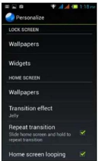 ACER Liquid Z4 Duo - Changer les paramètres de l'écran d'accueil - 1