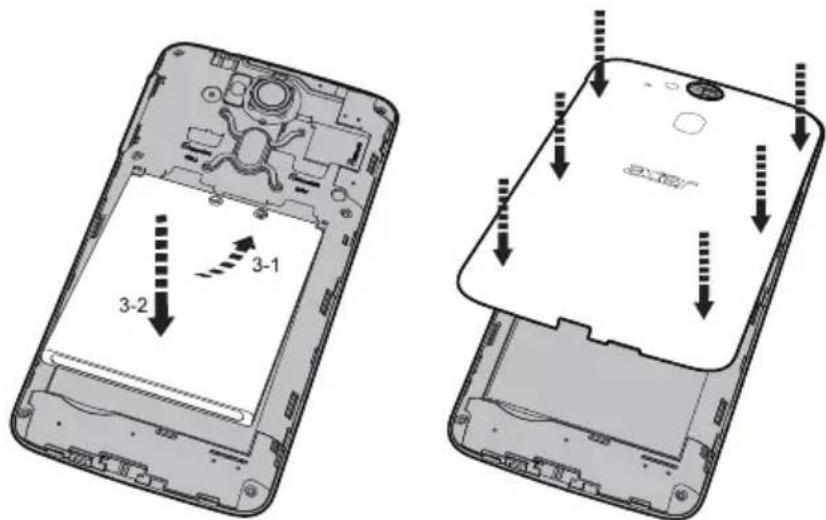 ACER Liquid Z4 Duo - Installer la batterie - 1