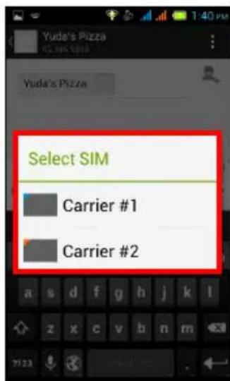 ACER Liquid Z4 Duo - Sélectionner quelle SIM utiliser lors de l'envoi d'un SMS - 2