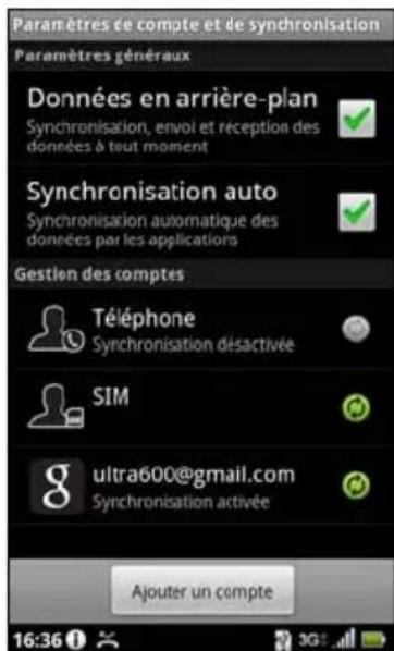 ACER Liquid MT - Synchronisation - 1