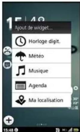 ACER Liquid MT - Ajouter ou supprimer des widgets - 2