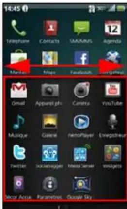 ACER Liquid MT - Le menu des applications - 1
