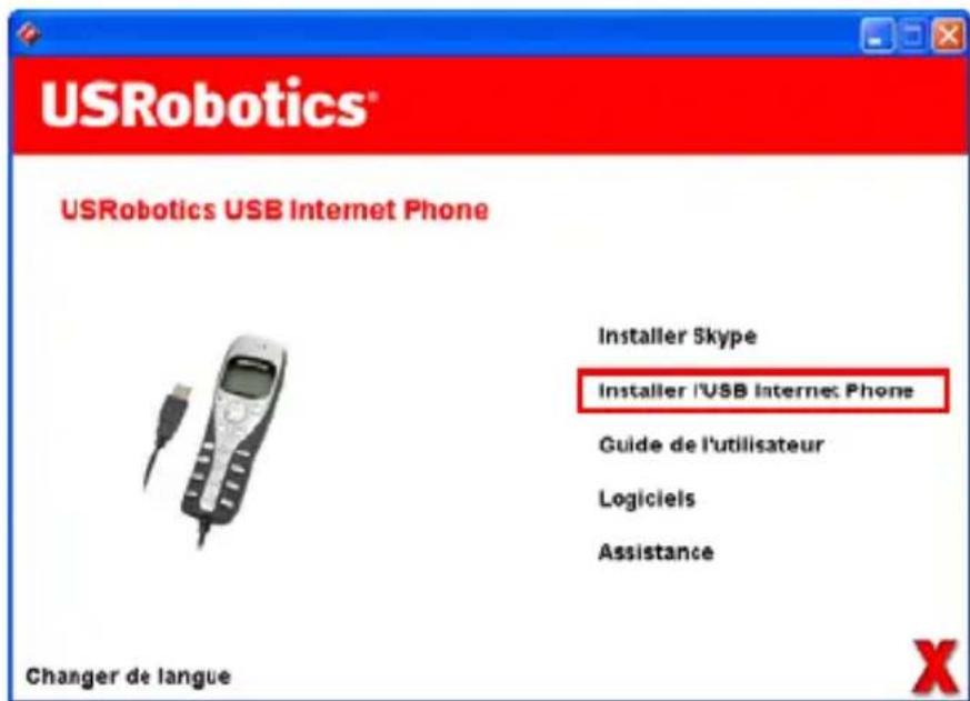 US ROBOTICS USB Internet Phone 9601 - Installéz l'USB Internet Phone. - 1