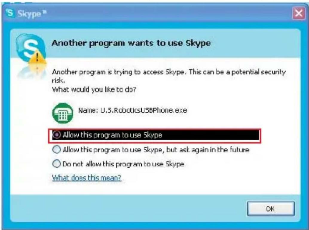 US ROBOTICS USB Internet Phone 9601 - Manage other programs' Privacy (Skype) access to Skype - 2