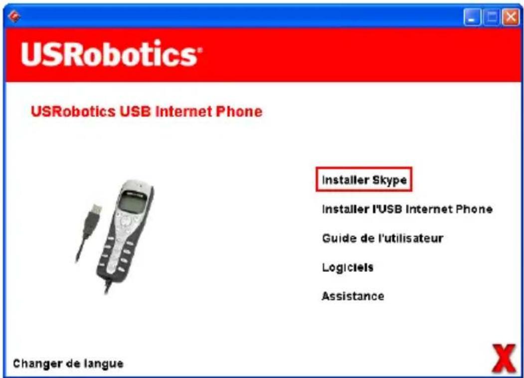 US ROBOTICS USB Internet Phone 9601 - Installez Skype. - 1