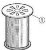 BROTHER 2104D - Comment utiliser les disques bloque-bobines - 1