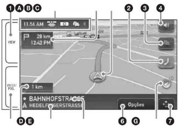 SONY NVU93 - Informação sobre o menu de ferramentas do mapa - 1