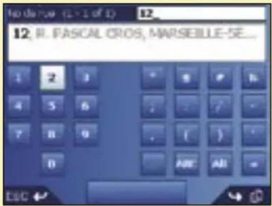 SONY GPX5 - Cinquième étape : trouver le numéro de rue de destination - 1